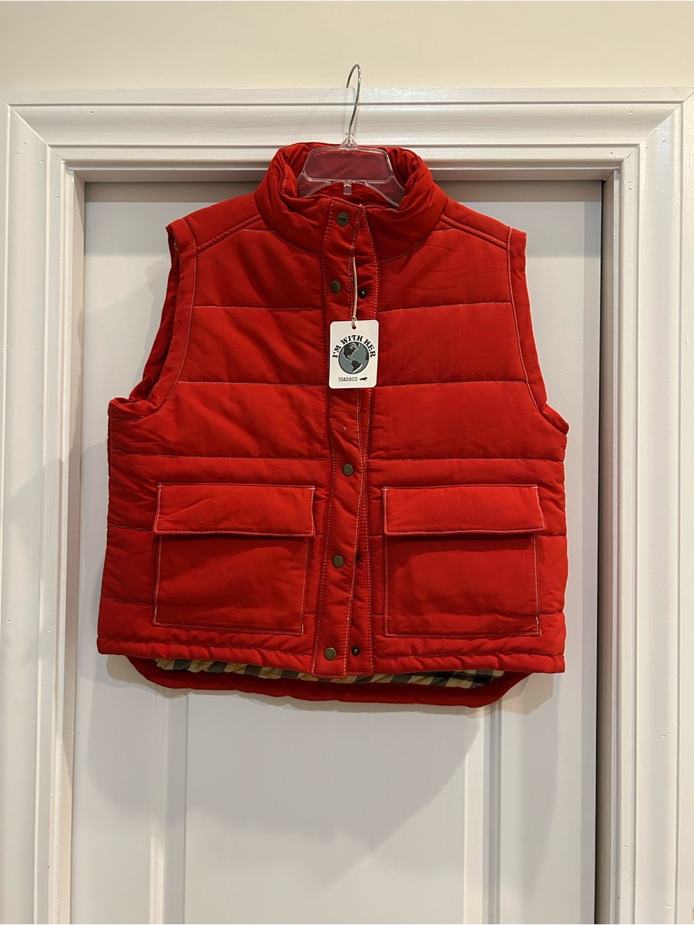 Toad&Co Red Quilted Puffer Vest